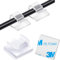 SZFUDIGO kabelhalter，50 PCS kabelhalter selbstklebend wand kabelführung cable holder kabelbefestigung selbstklebend wand kabel wandhalterung befestigung wand (transparent)