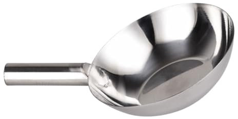 Amosfun Louche en Métal Louche Verseuse Pelle à Eau de Salle de Bain Cuillère pour Soupe Chinoise Facile à Nettoyer
