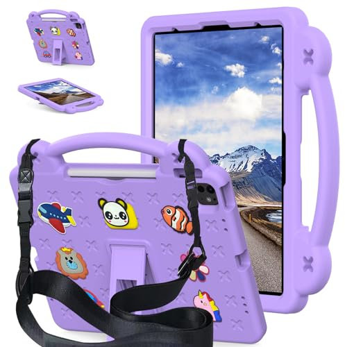 AKABEILA Custodia per tablet per Xiaomi Redmi Pad SE 8.7 4G 2024 Custodia carina per bambini antiurto protettiva con tracolla Maniglia Stand
