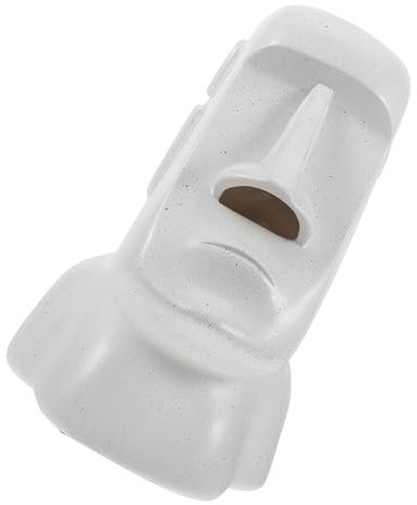Cabilock Tissue Box Cover Aus Harz Moai-Statue-Design Für Papiertaschentücher Und Kosmetiktücher Geeignet Für Schlafzimmer Und Wohnzimmer Heimdekoration