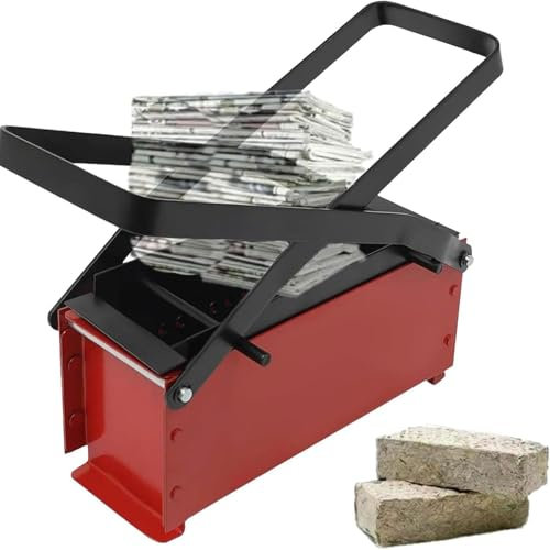 MiBoce Petite Presse À Vieux Papier, Machine Manuelle Portative À Briquettes De Bûches De Papier, Recyclage Écologique, Compression Efficace, pour Une Utilisation Domestique Et Extérieure