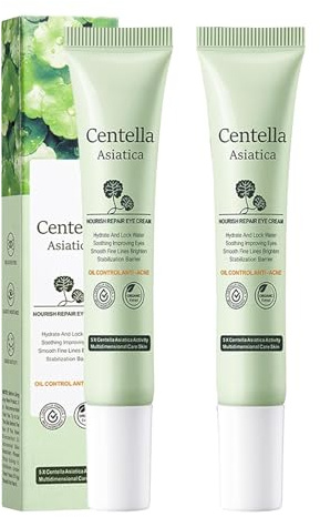 Contorno de Antiedad Con Extracto de Centella Asiática, Eye Cream, Crema Contorno de Ojos, Elimina las Ojeras y Bolsas, Alivia la Fatiga Ocular, Ojos Hidratantes y Reafirmantes