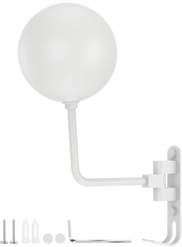 XUEZHEN Helmhalterung Wand，Helmhalter Motorrad Helm Rack Wand Halterung Helme Display Halter 180-Grad-Schlüssel Jacke Kleiderbügel Haken Motorrad Helm Mäntel Halter(White)
