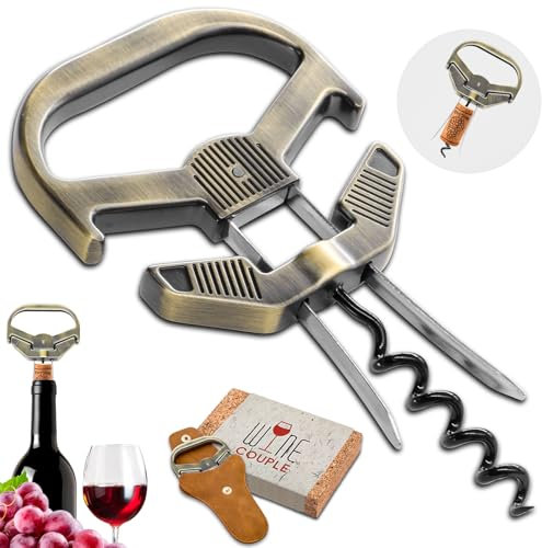ZONSUSE Ah So Weinöffner für Spröde Korken,Profi Korkenzieher für Alte Weine,Weinflaschenöffner für Vintage Flaschen,Weinöffner Geschenk für Weinsammler Weinliebhaber (Klassisch Cyan)