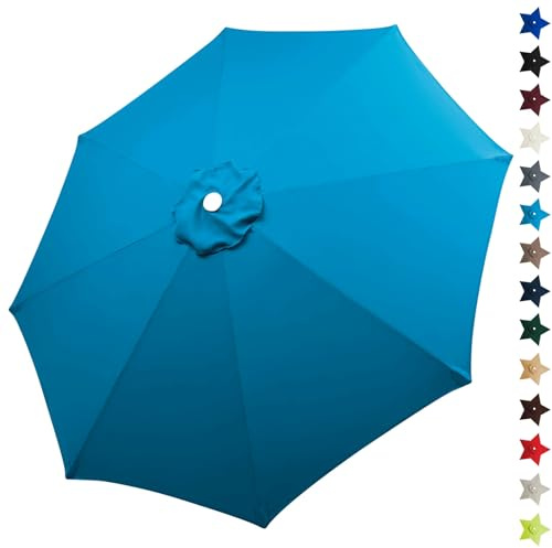 uyeoco Auvent De Remplacement pour Parasol 2m/2,7m/3m, 6 Baleines/8 Baleines Toile De Rechange pour Parasol Déporté, Housse De Rechange pour Parasol De Jardin Terrasse Plage