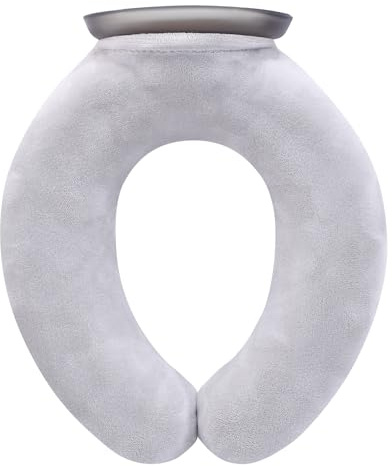 850ml U-Shaped Hot Water Bottle with Soft Cover – Wide Opening for Adding Ice Cubes or Hot Water, for Neck Pain Relief and Hot & Cold Therapy at Home or in The Office (Grey)