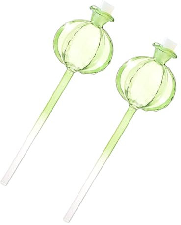 CIYODO 2pièces Arrosage Automatique pour Plantes Intérieur Et Extérieur Bulbes Verre pour Fleurs Facile à Remplir Fixer