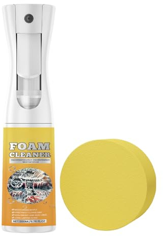 Detergente multiuso in schiuma per interni auto con spugna multifunzione detergente in schiuma per sedili cruscotti e pulizia della tappezzeria per la cura della vernice