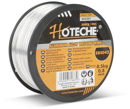 Hoteche svetstråd i aluminium 0,5 kg 0,8 mm | Inert gasskydd behövs, färglåda