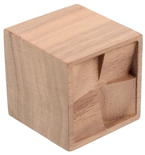Diffuseur en Bois D’huiles Essentielles, Lot 1, Carré, Marron | Aromathérapie pour Yoga et Contemplation, Design Unique, Facile à Transporter,