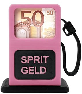 FloraVigo Tank Voucher Driving Licence Pass Gift, Money Gift for Birthday, 3D Fuel Pump Money Gift Package Creative Gift for Driving Licence, Car, Friend (Pink)
