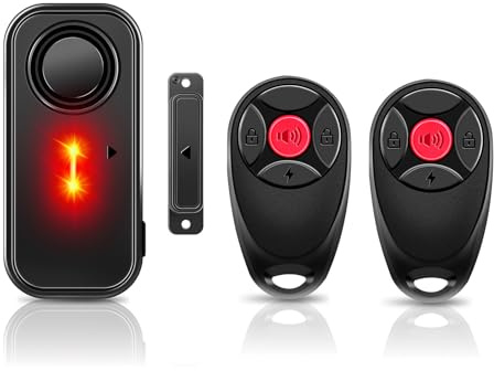 NineLeaf Türalarm, Türalarm mit Fernbedienung, Fensteralarm,2-in-1 Alarm/Türgong,4-stufiger Lautstärkeregler,60m Reichweite,Alarmanlage mit Sirene für Pool,Haus,Geschäft,Garage -1Sensor 2Fernbedienung