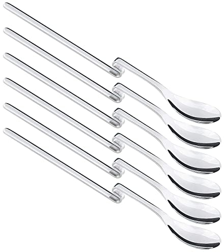 CHG Edelstahl-Löffel mit Anti-Rutsch-Knick, Familien-Set mit 6 Löffeln