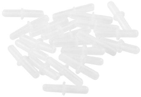 sourcing map 22 Stück Gerade Steckverbinder 5mm Weiß Für Aquarium | Passend Für 5mm Luftschlauch, Größe 8 x 27mm, Nettogewicht 7g, Inline Luftventil Anschluss