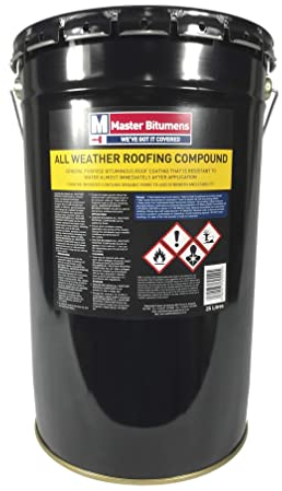 Bitumen All Weather Roofing Repair Compound Waterproof Roof Coating 25L
