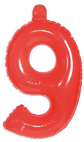 Folat 20238 Aufblasbare Zahl 9 Rot
