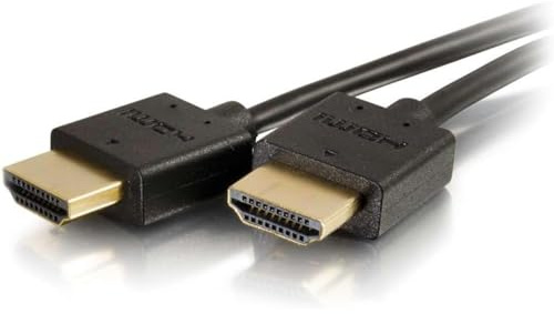 C2G 1,8 m Plus-Serie Schlankes, flexibles Standard-HDMI®-Kabel mit flachen Steckern – 4K 60 Hz