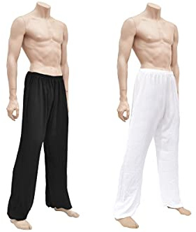 ShenLong - Pantalon Kung-fu, Tai Chi, Viscose+Coton - Noir, 1m60-1m70