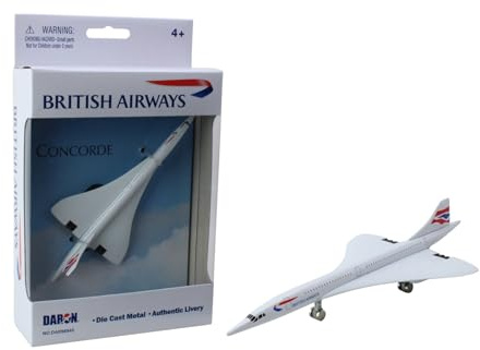 Daron British Airways Concorde Single Plane Toy , White Small