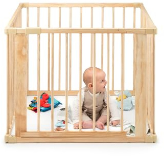 dibea Baby lekhage, höjd 68 cm, trä, brun