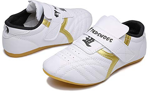 Art Taekwondo Shoes Light Weight Boxing Karate Kung Fu Tai Chi Sneakers white Size: 11.5 Little Kid