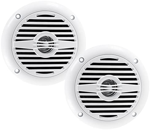 Altoparlanti esterni impermeabili, set completo di altoparlanti da incasso con cavo, per interni ed esterni, 100 mm/4, 60 Watt, 2 pezzi, colore bianco