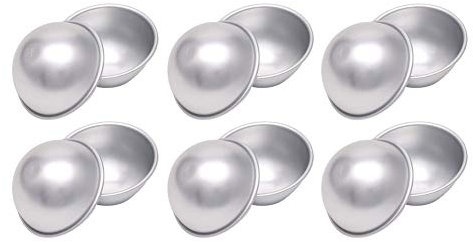 CANDeal 12 STK Bath Bomb Mold Kit 6 Set DIY Badebomben Gießformen Metallform für hausgemachte Badebomben und basteln Sie Ihre eigenen Fizzles (6,5cm)