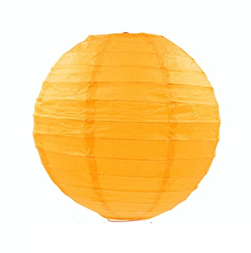 1 STÜCK 10-40 cm China Papierlaternen Festival Liefert Kinder Geburtstag Hochzeit Dekoration Dekor Geschenk Handwerk DIY Lampion Laterne-dunkelgelb, 20 cm (8 Zoll)