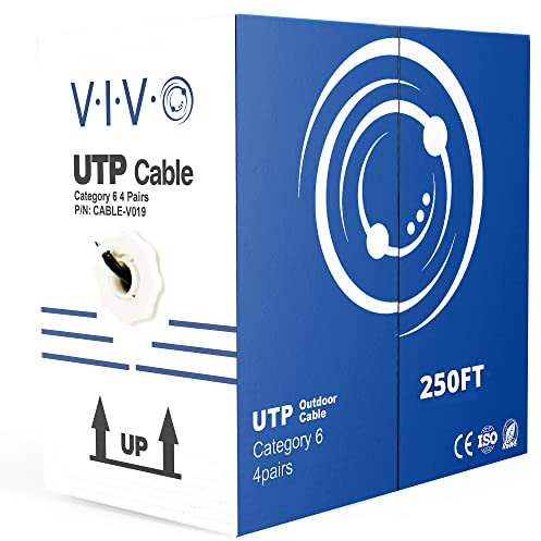 VIVO Black 250ft Bulk Cat6 Wire, CABLE-V019