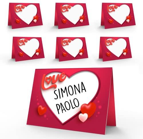 Segnaposto San Valentino Elegante Originale - 40 Segna Posto Decorazioni San Valentino per Tavolo Originali – Segnaposti Tavola Addobbi d’Amore