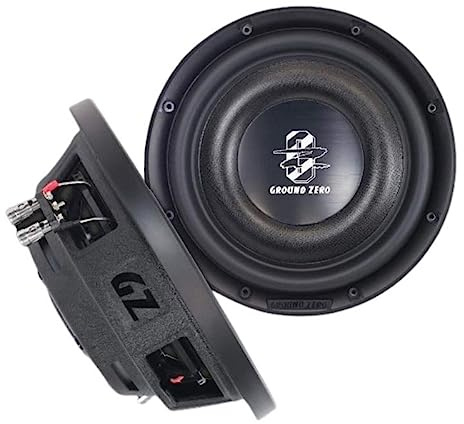 Ground Zero GZRW 250-D2 - Subwoofer piatto 25 cm, 400 W, 2 x 2 Ohm, profondità di montaggio: 85 mm