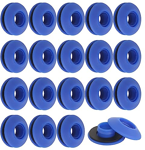 Ösen Set blau für Planen, 50 Stück Kunststoff ösen Set für Abdeckplane, Kunststoffösen für Abdeckplane Textil Planen Vorhänge Zelte Poolplane (28x28x12mm)