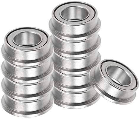 Kozelo 10 Stück MF74ZZ Flansch Kugellager 4x7x2.5mm Ersatz Rad Lager ABEC1 | Chrom Stahl, Für Schubkarre Rasenmäher Hand LKW Achse Verwendung