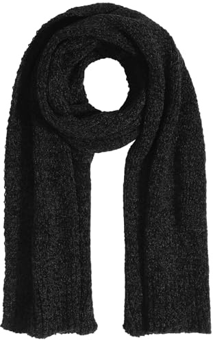 Pleneal Scarf for Women,Soft Chenille Winter Scarves, Womens Warm Thick Scarf for Cold Weather, Black