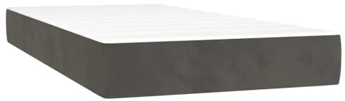 vidaXL Matelas à Ressorts ensachés 80 x 160 cm Gris foncé