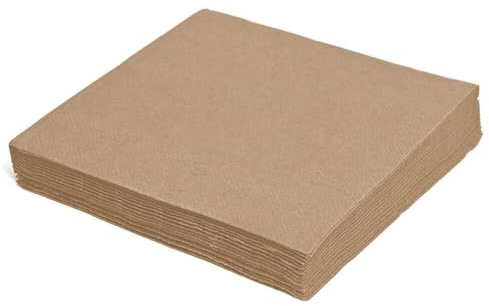 VEPATIM 500 Servietten 24 x 24 cm 1/4 -Falz 2-lagig natur braun