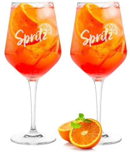 Aperol Spritz Set di 2 bicchieri realizzati in Germania – unici bicchieri Aperol per il momento perfetto | Set di bicchieri da spruzzo premium | 430 ml | ideale come set regalo Aperol