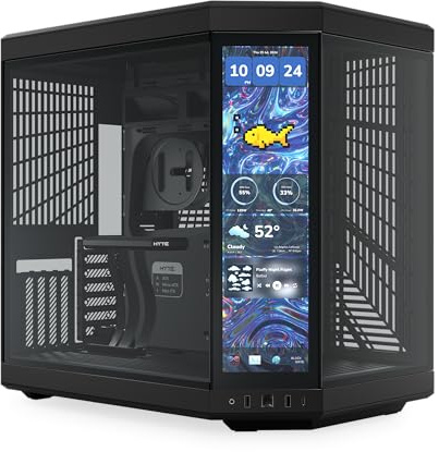 HYTE Y70 Touch Infinite Pitch Black ATX Midi Tower Gaming Geh?use schwarz Seitenfenster