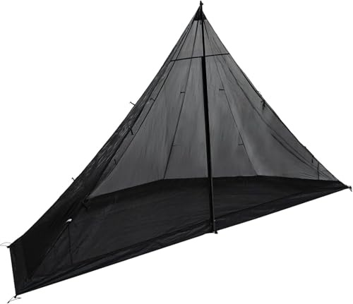 TOMOUNT Zelt Tipi Nylon Indianerzelt Hoch Firstzelt Pyramidenzelt mit Ofenloch für Zeltofen 4 Jahrzeit Campingzelt für Outdoor, Camping, Wandern, Trekking