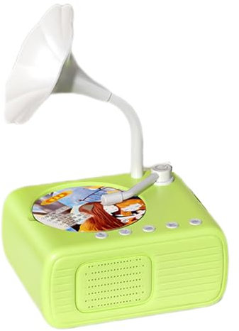 Kids Gramophone Toy, Interactive Story Audio Player, 4.33x3.62x2.76 inches Educational Music Toy, Ideal for Preschool and Children Playset Use Kit Decor