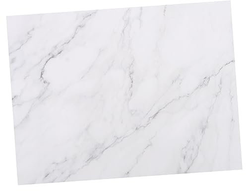 FOMIYES Planche à Découper Grosse Planche de Rangement en Marbre Blanc Résistante aux Taches Sûre pour Aliments et Légumes Cuisine Accessoire Pratique Maison