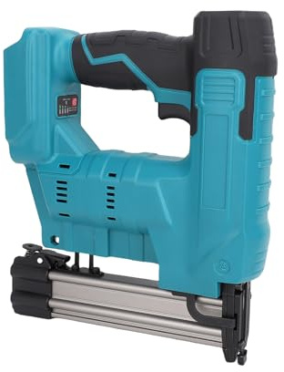 Kavolet Máquina de Clavos Inalámbrica, Grapadora Eléctrica Eficiente de 20 V para Bricolaje y Carpintería con 100 Clavos Rectos y 100 en Forma N (Enchufe europeo de 100 a 240 V.)