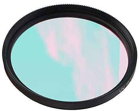 Cryfokt FOTGA Kamera-UVIR-Sperrfilter aus Optischem Glas für DSLR, Verhindert Handrutschen, Montagegewinde-Objektivdeckel, Schwarzer Aluminium-Infrarot-UV-Filter für Seaside UV-IR-Sperrfilter (52mm)