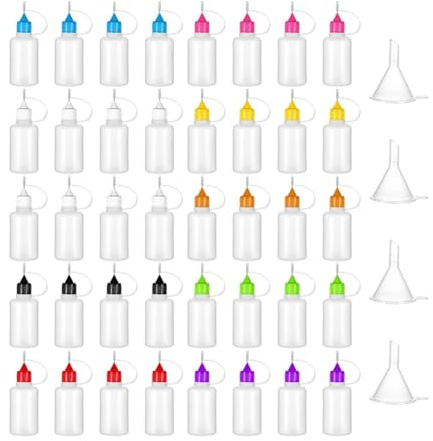Ujjdwiurgh Flacons applicateurs de colle 30 ml avec pointe aiguille pour bricolage, peinture, papier, quilling, colle et encre