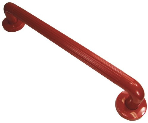 Aidapt Red Safety 450mm (18) Ribbed UPVC Plastic Grab Bar Support Rail Aid