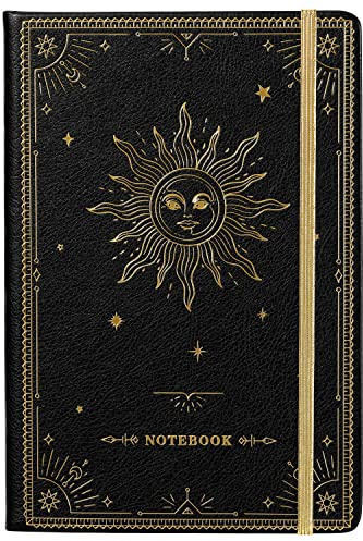 Artfan Liniertes Notizbuch/Tagebuch - Premium dickes Papier Kunstleder Klassisches Schreibnotizbuch mit Tasche + Seitenteiler Geschenke, gebunden, groß, 144 Seiten, Hardcover, liniert (5,8 x 8,4) -