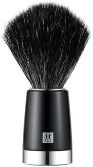 ZWILLING Rasierpinsel (Kunsthaar, vegan, pflegeleicht, weiche Borsten, schnelle Trocknung, Rasierschaum aufschäumen), Schwarz