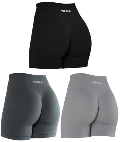 AUROLA Intensify Workout-Shorts für Damen, nahtlos, Scrunch-Shorts, Fitnessstudio, Yoga, Laufen, Sport, aktive Übung, Klein