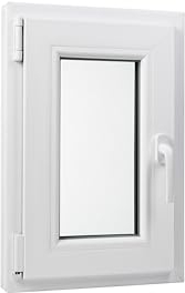 Kunststoff Fenster Dreh/Kipp 40 cm x 60 cm Anschlagrichtung Links inklusive Fenstergriff