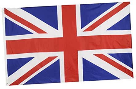 VANZACK Bandiera Britannica 90x150 Cm in Poliestere Resistente Per Eventi Sportivi e Celebrazioni Patriottiche, Decorazione Per Feste, Bar e Parate Nazionali